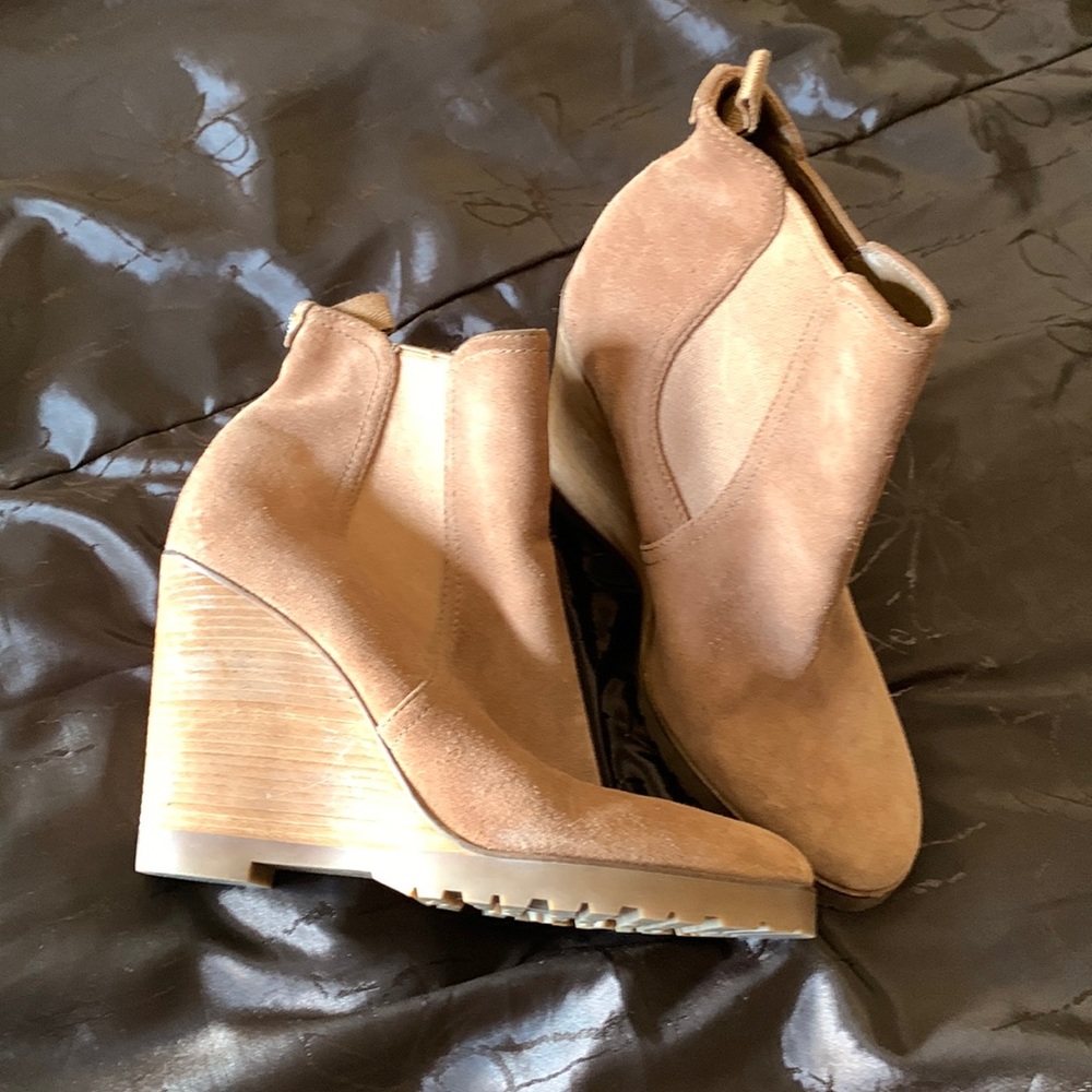 Michael Kors suede wedge boot